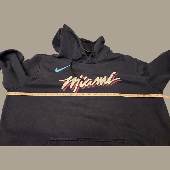 Miami Heat Hoodie XL Navy Nike Vice City Edition Essential Logo Pullover NBA - Picture 4 of 9